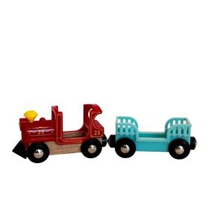 BRIO Disney Mickey Mouse Train Wooden Railway Red Locomotive